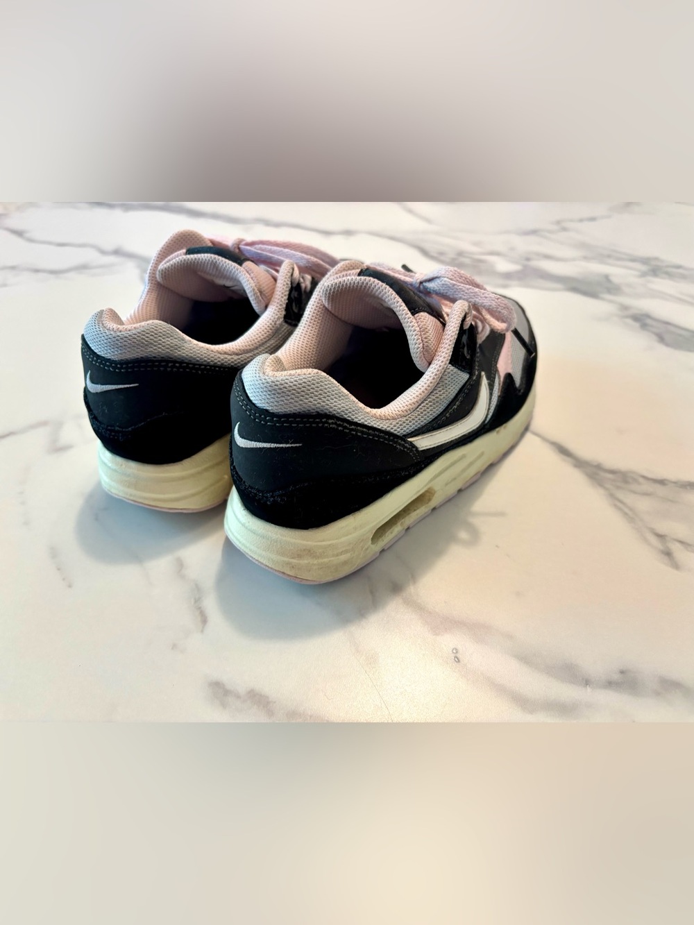 Nike Air Max 1 GS Anthracite Pink Foam Kids Sneakers - Picture 4 of 8